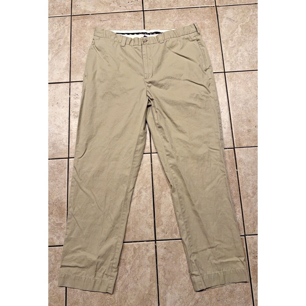 Vintage Polo Ralph Lauren Chino Pants Mens 38x30 Khaki Cotton Business Casual - Picture 1 of 7